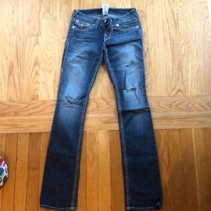 True Religion medium wash jeans